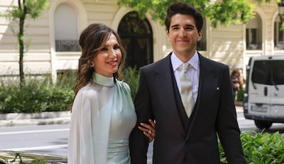 El espectacular vestido de madrina de Paloma Lago en la boda de su hijo, Javier García-Obregón
