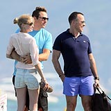 La modelo Lara Stone y su marido, el cómico británico David Walliams, de vacaciones en Saint-Tropez.