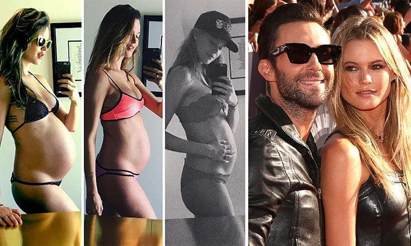 Behati Prinsloo, la evolución de su embarazo 'selfie a selfie' (y en bikini)