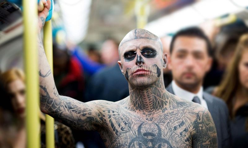 Fallece a los 32 años el icónico modelo Rick Genest, 'Zombie Boy'