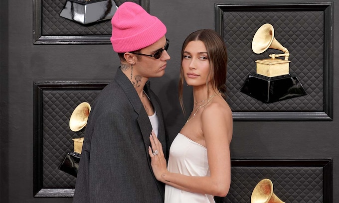 Justin y Hailey Bieber en la pasada gala de los Grammy