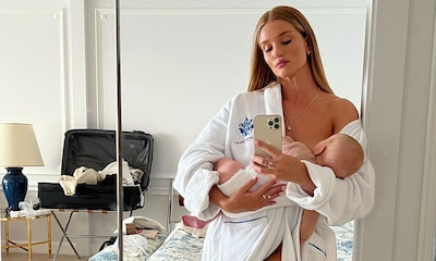 Rosie rompe sus propias reglas y posa con su hija de tres meses