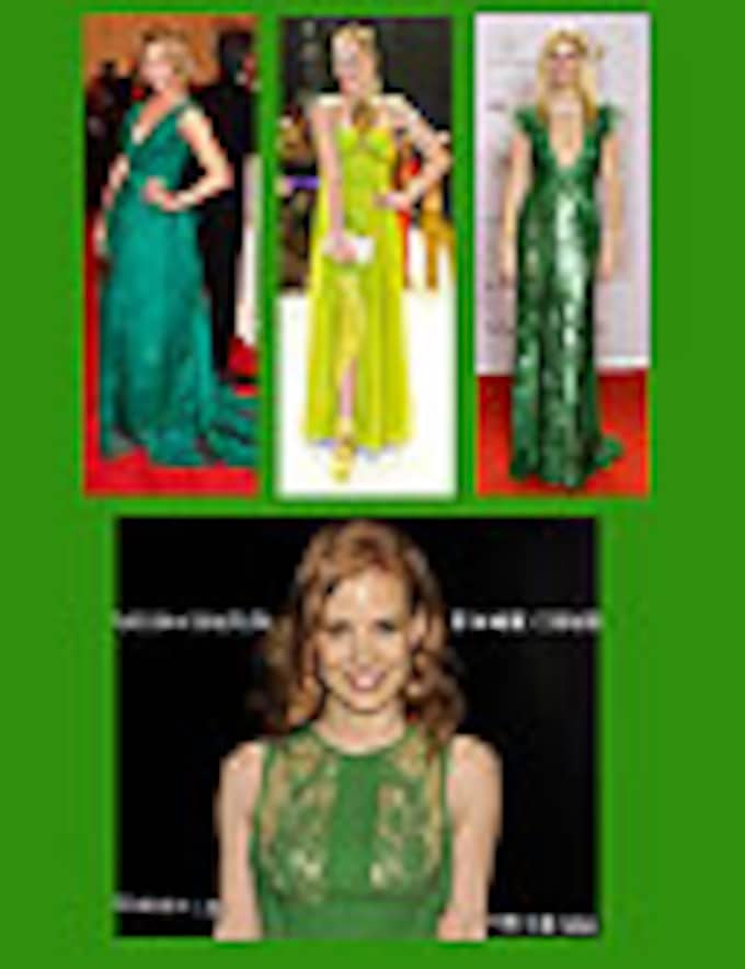 'Celebrity Style': Jessica Chastain, Elsa Pataky, Karolina Kurkova... de fiesta en color verde