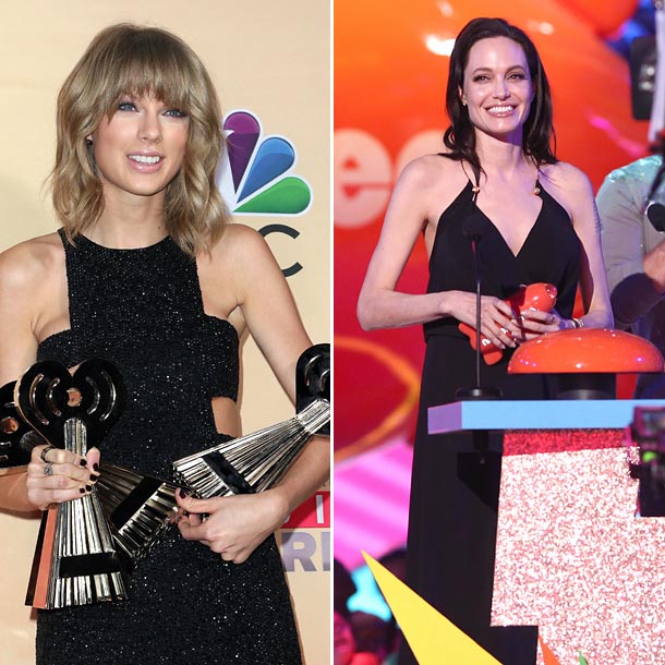 Taylor Swift y Angelina Jolie, con la ‘tendencia ganadora’ en un fin de semana de premios