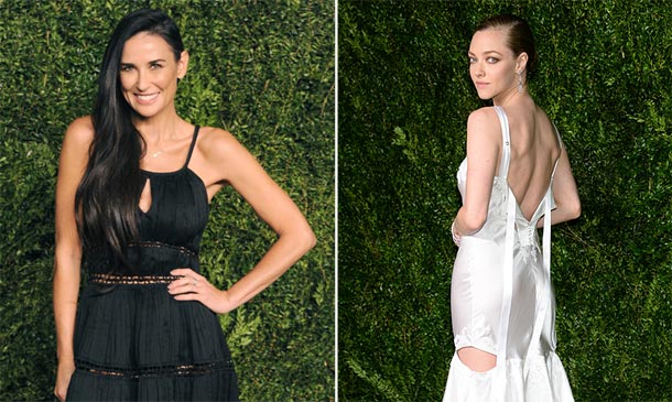 ¿Blanco o negro?: Demi Moore y Amanda Seyfried conquistan la noche neoyorquina