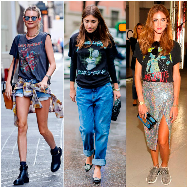 Guía de estilo: Cómo vestir una camiseta 'rock-band' en 10 ‘looks’