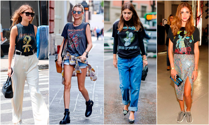 Guía de estilo: Cómo vestir una camiseta 'rock-band' en 10 ‘looks’