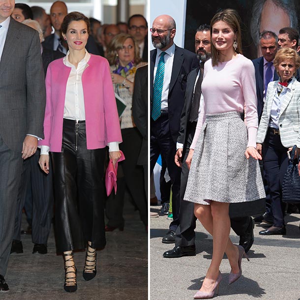 Duelo de estilo: doña Letizia ¿con falda o pantalón?