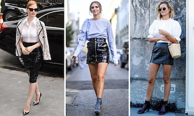 Las ‘fashionistas’ lo tienen claro: Esta temporada, ¡necesitas una (mini)falda acharolada!