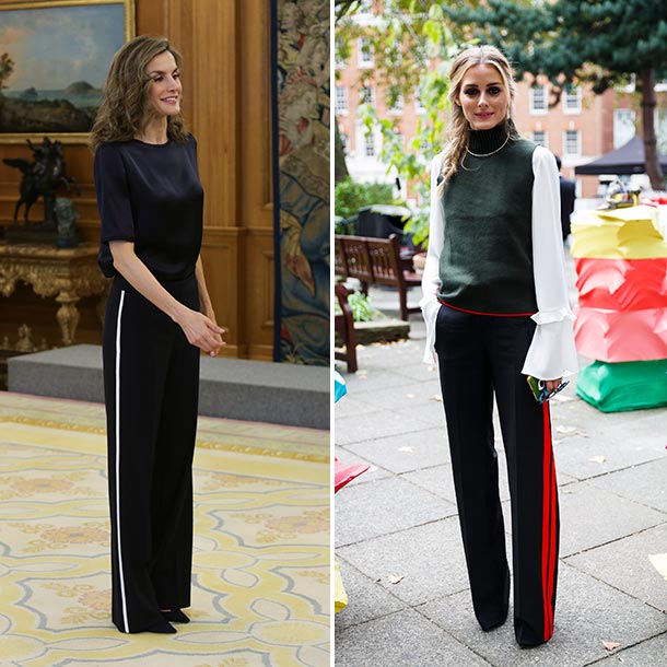 Doña Letizia se apunta a los ‘track pants’, los pantalones que todas las 'celebrities' adoran