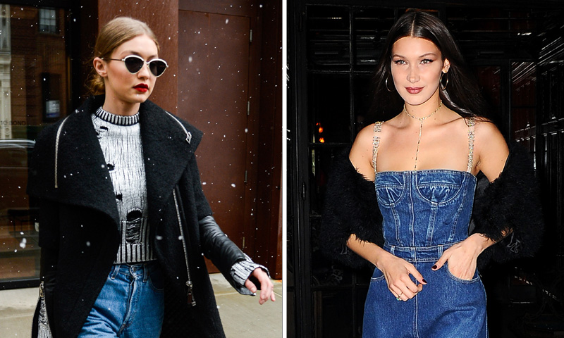 Coordinadas (pero cada una a su estilo): Las hermanas Hadid apuestan ¡todo al ‘denim’!