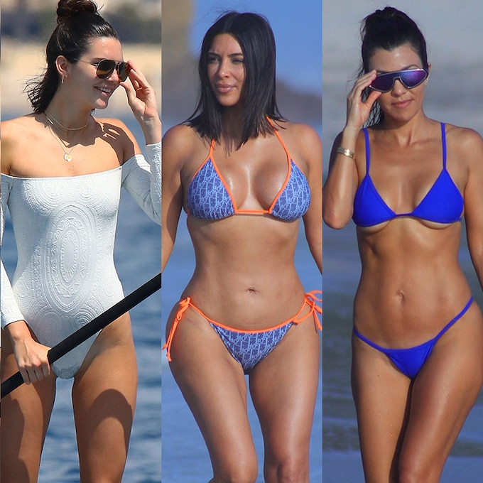 Con brillos, Bardot o deportivo, los bikinis para cuerpos con curvas según las Kardashian