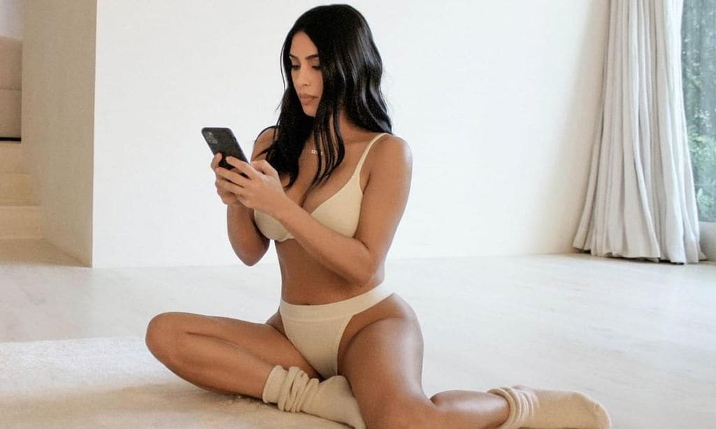 Kim Kardashian, en lencería