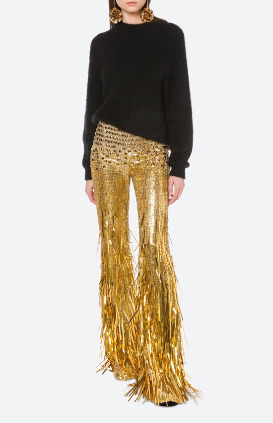 Pantalones dorados de Alberta Ferretti