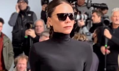 El inesperado look 'Kardashian' de Victoria Beckham: un vestizado negro de cuerpo drapeado