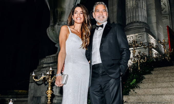 Amal Clooney vestido blanco Nueva York