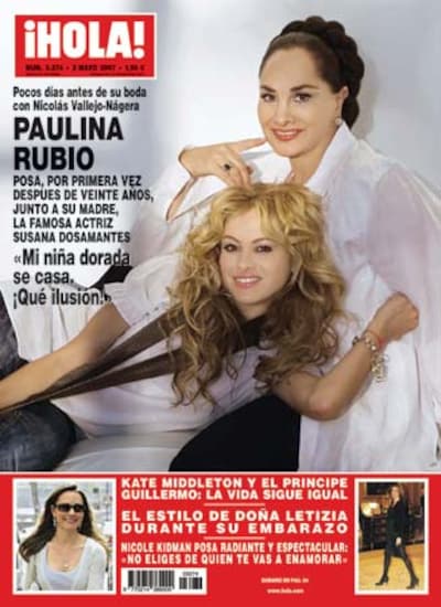 Paulina Rubio posa en exclusiva para la revista ¡HOLA! con su madre, Susana Dosamantes, antes de su boda