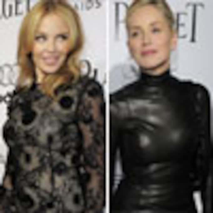 Kylie Minogue y Sharon Stone, duelo de belleza en la gala Amfar de Hollywood