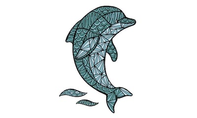 El animal más simpático del mar ahora en un dibujo: mandalas con delfines
