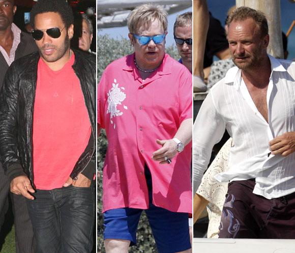 Sting, Elton John y Lenny Kravitz pasan estos días en Saint Tropez