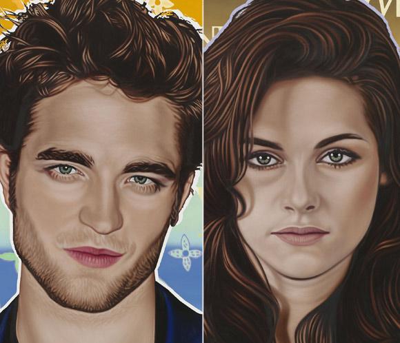 Robert Pattinson y Kristen Stewart, una pareja de éxito convertida en obra de arte