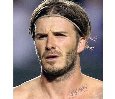 David Beckham luce orgulloso su nuevo tatuaje, el nombre de su hija Harper