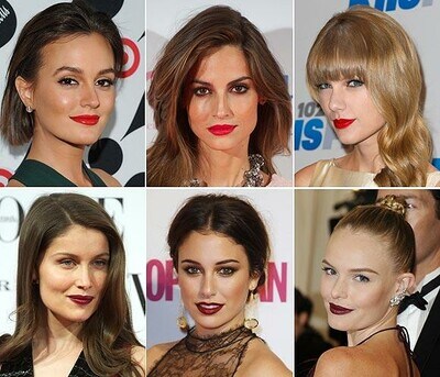 Batalla de belleza entre famosas: Labios rojos 'vs' labios 'vamp'