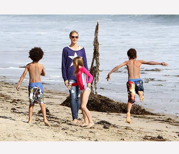 Heidi Klum salva a su hijo de morir ahogado