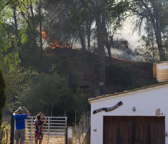 Quince aeronaves y 275 personas en tierra combaten el incendio de Mallorca