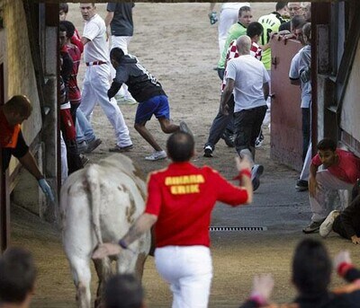 Primer herido por asta de toro en los encierros de San Sebastián de los Reyes