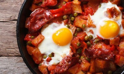 Cocina regional: huevos a la flamenca, paso a paso