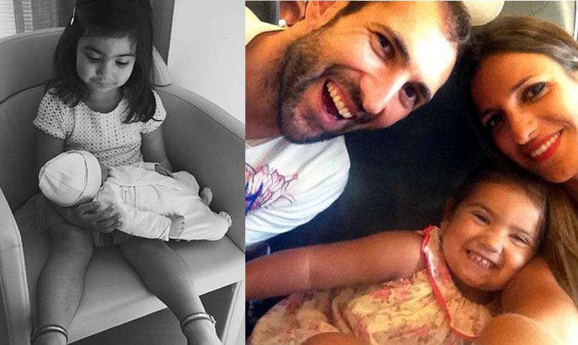 Ya ha nacido Bianca, la segunda hija del futbolista Diego López e Iria Otero
