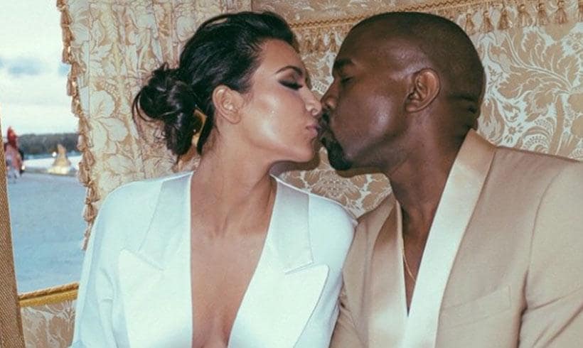 Kim Kardashian y Kanye West celebran su primer año de casados compartiendo fotos inéditas de su boda