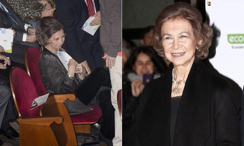 La Reina Sofía preside un concierto benéfico en el Teatro Real