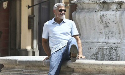 George Clooney vuelve al trabajo después de su accidente en moto