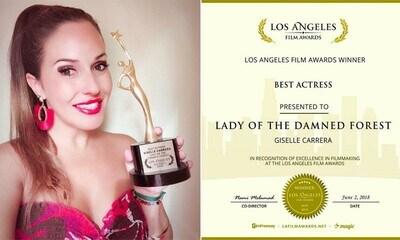 Gisela Betancort ('Gran Hermano 10') recibe el premio a la Mejor Actriz en Los Ángeles Film Awards
