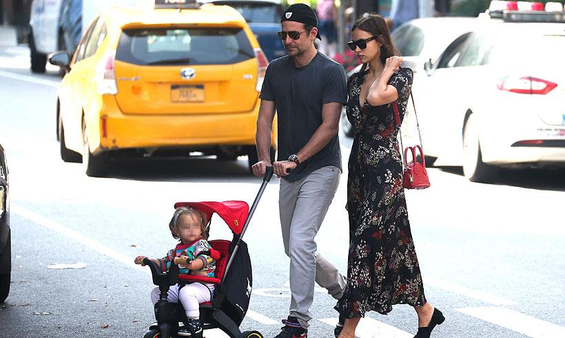 Irina Shayk y Bradley Cooper de paseo con su hija por las calles de Nueva York