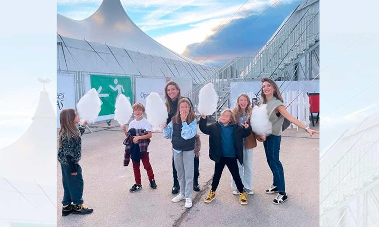Circo, reencuentro con amigas ¡y roscón! Elsa Pataky y sus hijos exprimen su visita a Madrid