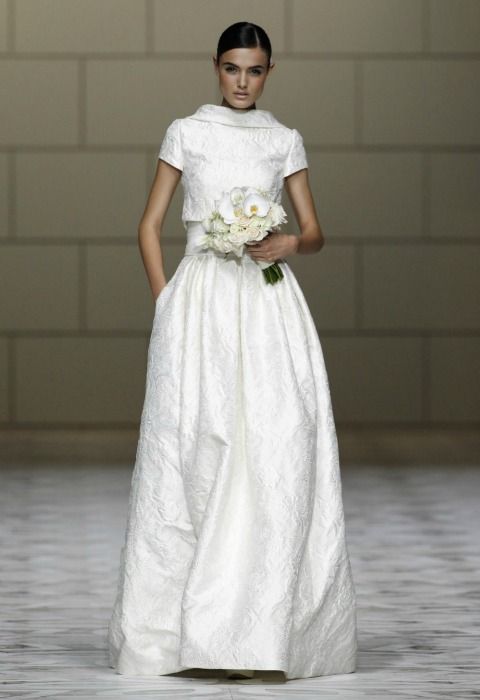 los tejidos más prácticos para tu vestido de novia