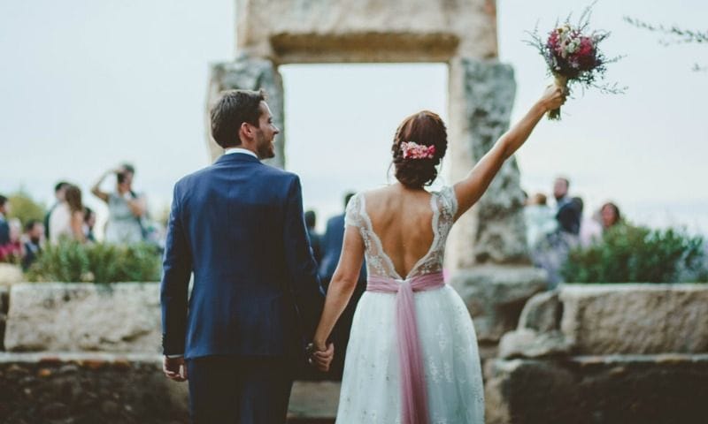 La boda de inspiración asturiana de Noelia y Ales