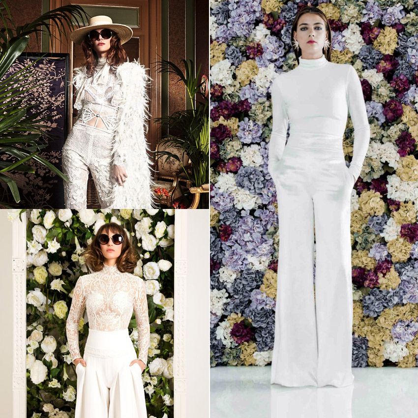 tendencias: 8 looks de novias con pantalón - foto