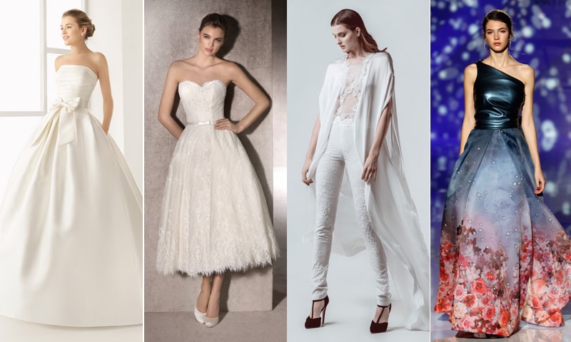 cuatro tipos de vestidos de novia para cuatro mujeres diferentes