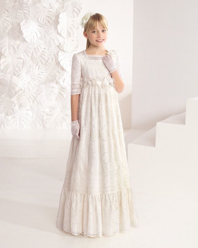 vestidos rosa clara comunion