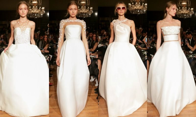 Lluvia de estrellas en el desfile de Ángel Sánchez durante la Barcelona Bridal Night