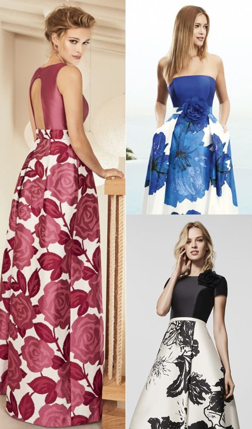 los mejores vestidos de invitada con maxi falda estampada - foto