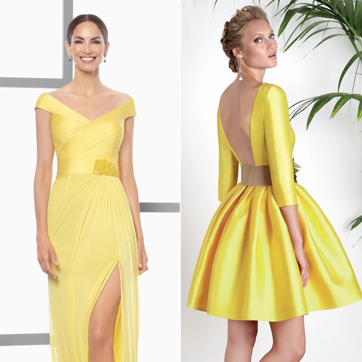 El amarillo es tendencia y estos 9 vestidos de invitada te convencerán 
