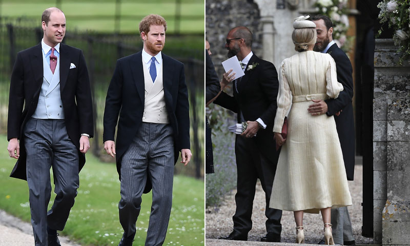 James Middleton acude junto a su novia Donna y el príncipe Harry con su hermano y sin Meghan Markle