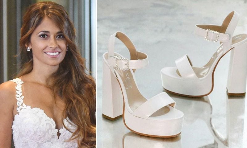 El mensaje de los zapatos de novia de Antonela Roccuzzo