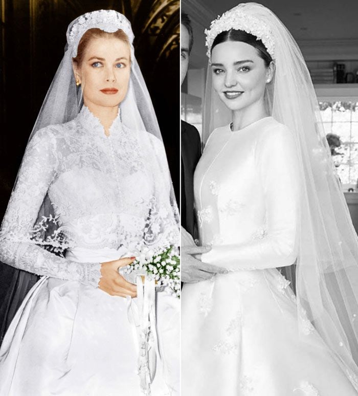 miranda kerr muestra su vestido de novia inspirado en el de una