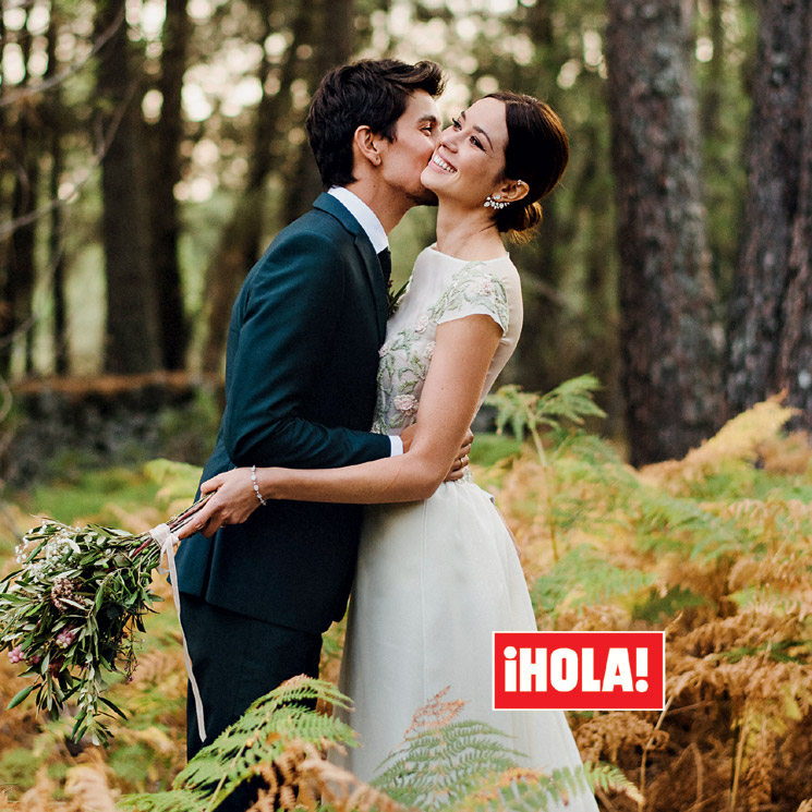 Un toque romántico y un toque actual, así fue el primer vestido de novia de Dafne Fernández